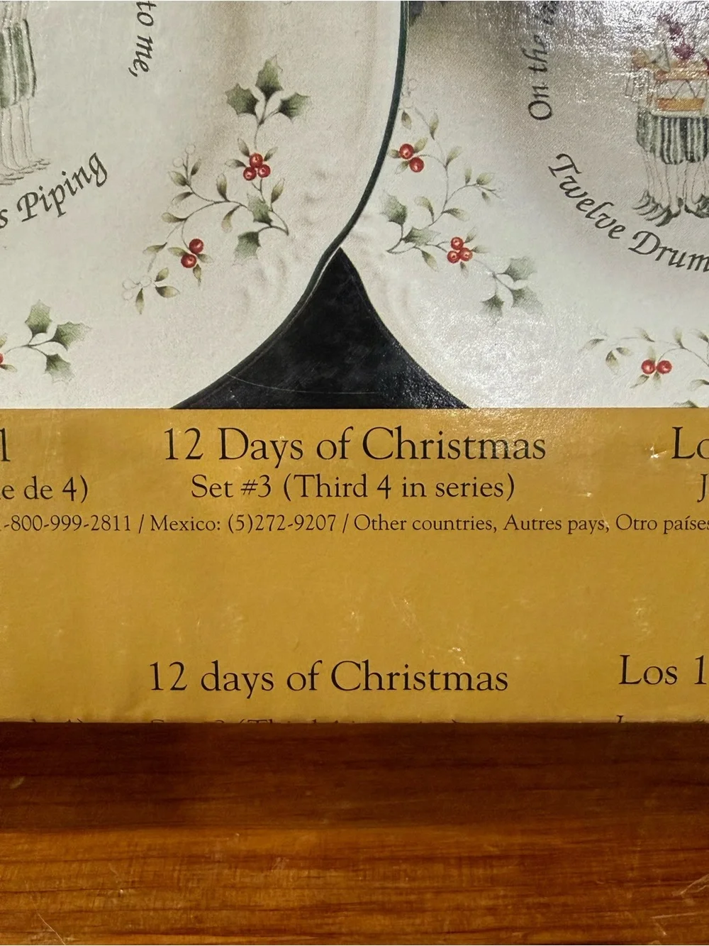 Pfaltzgraff Winterberry 12 Days of Christmas Plates Set #3
